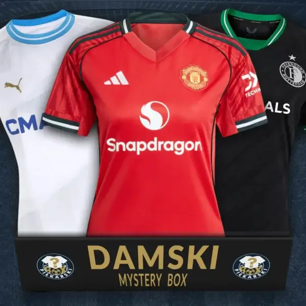 Oryginalne damskie koszulki piłkarskie w Piłkarskim Mystery Boxie – Manchester United, Olympique Marsylia, Feyenoord