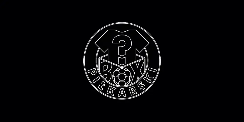 Czarno białe logo Piłkarski Box